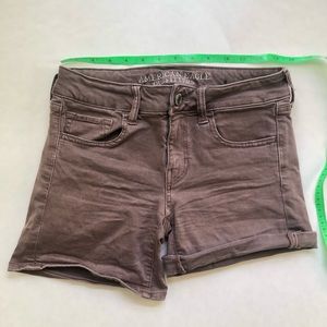 Dark plum AEO X TWILL midi short